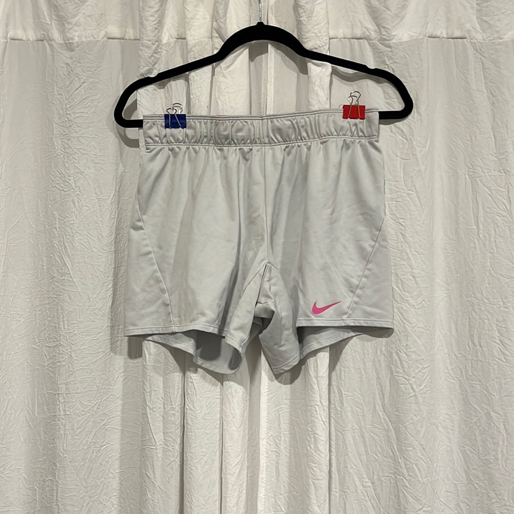 Off white Nike running shorts